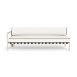 Parker 2 Seat 1 Arm Left | Aluminum Bone, Panama Blanco, Copacabana Midnight
