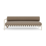 Parker 2 Seat 1 Arm Left | Aluminum Bone, Panama Coco, Panama Blanco