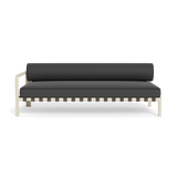 Parker 2 Seat 1 Arm Left | Aluminum Bone, Panama Grafito, Copacabana Midnight