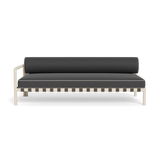Parker 2 Seat 1 Arm Left | Aluminum Bone, Panama Grafito, Panama Marble