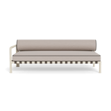 Parker 2 Seat 1 Arm Left | Aluminum Bone, Panama Marble, Copacabana Midnight