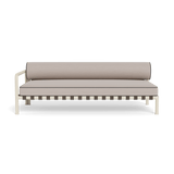 Parker 2 Seat 1 Arm Left | Aluminum Bone, Panama Marble, Panama Grafito