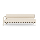 Parker 2 Seat 1 Arm Left | Aluminum Bone, Riviera Sand, Panama Marble