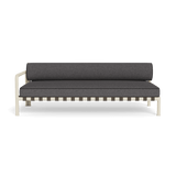 Parker 2 Seat 1 Arm Left | Aluminum Bone, Riviera Slate, Copacabana Midnight
