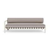 Parker 2 Seat 1 Arm Left | Aluminum Bone, Riviera Stone, Copacabana Midnight