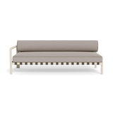 Parker 2 Seat 1 Arm Left | Aluminum Bone, Riviera Stone, Panama Coco
