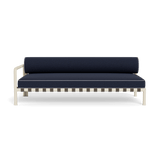 Parker 2 Seat 1 Arm Left | Aluminum Bone, Siesta Indigo, Panama Cloud