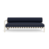 Parker 2 Seat 1 Arm Left | Aluminum Bone, Siesta Indigo, Panama Coco