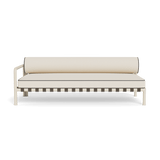 Parker 2 Seat 1 Arm Left | Aluminum Bone, Siesta Ivory, Panama Grafito