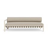 Parker 2 Seat 1 Arm Left | Aluminum Bone, Siesta Taupe, Panama Coco