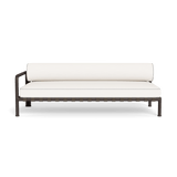Parker 2 Seat 1 Arm Left | Aluminum Bronze, Panama Blanco, Copacabana Sand