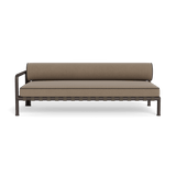 Parker 2 Seat 1 Arm Left | Aluminum Bronze, Panama Coco, Copacabana Midnight