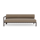 Parker 2 Seat 1 Arm Left | Aluminum Bronze, Panama Coco, Panama Marble