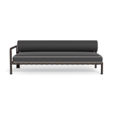 Parker 2 Seat 1 Arm Left | Aluminum Bronze, Panama Grafito, Panama Blanco