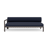 Parker 2 Seat 1 Arm Left | Aluminum Bronze, Siesta Indigo, Copacabana Sand