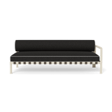 Parker 2 Seat 1 Arm Right | Aluminum Bone, Copacabana Midnight, Copacabana Sand