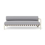 Parker 2 Seat 1 Arm Right | Aluminum Bone, Panama Cloud, Panama Cloud