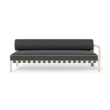 Parker 2 Seat 1 Arm Right | Aluminum Bone, Panama Grafito, Panama Cloud
