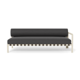 Parker 2 Seat 1 Arm Right | Aluminum Bone, Panama Grafito, Panama Grafito