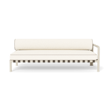 Parker 2 Seat 1 Arm Right | Aluminum Bone, Riviera Ivory, Panama Marble