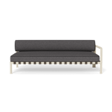 Parker 2 Seat 1 Arm Right | Aluminum Bone, Riviera Slate, Copacabana Midnight
