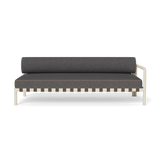 Parker 2 Seat 1 Arm Right | Aluminum Bone, Riviera Slate, Panama Coco