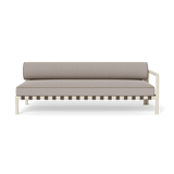 Parker 2 Seat 1 Arm Right | Aluminum Bone, Riviera Stone, Panama Coco