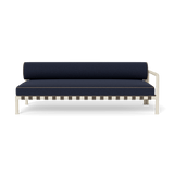 Parker 2 Seat 1 Arm Right | Aluminum Bone, Siesta Indigo, Panama Coco