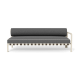 Parker 2 Seat 1 Arm Right | Aluminum Bone, Siesta Slate, Panama Blanco