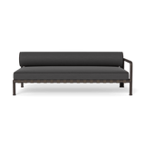Parker 2 Seat 1 Arm Right | Aluminum Bronze, Panama Grafito, Copacabana Midnight