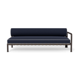 Parker 2 Seat 1 Arm Right | Aluminum Bronze, Siesta Indigo, Panama Blanco