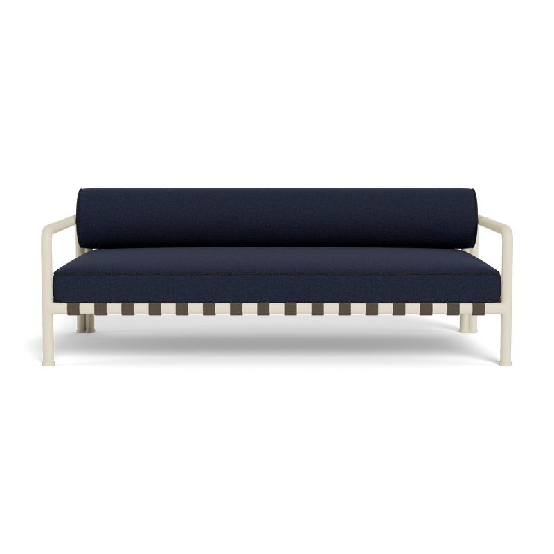 Parker 2 Seat Sofa | Aluminum Bone, Siesta Indigo, Copacabana Midnight