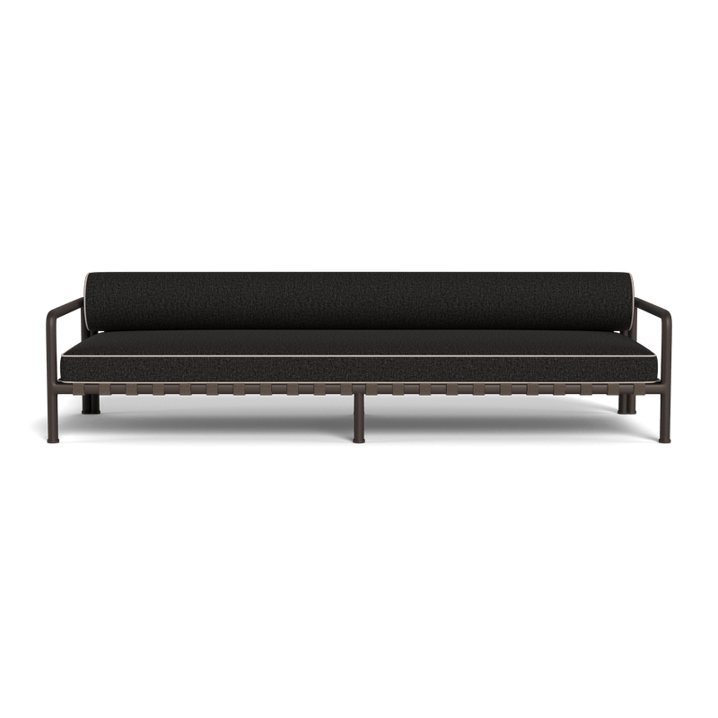 Parker 3 Seat Sofa | Aluminum Bronze, Copacabana Midnight, Panama Marble