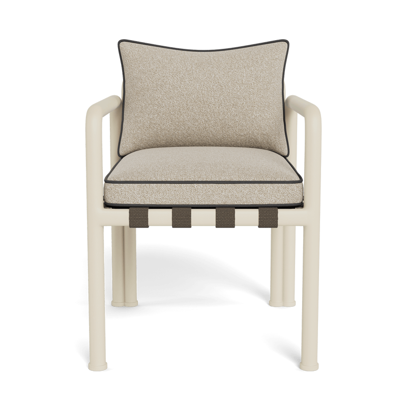 Parker Dining Chair | Aluminum Bone, Siesta Taupe, Panama Grafito