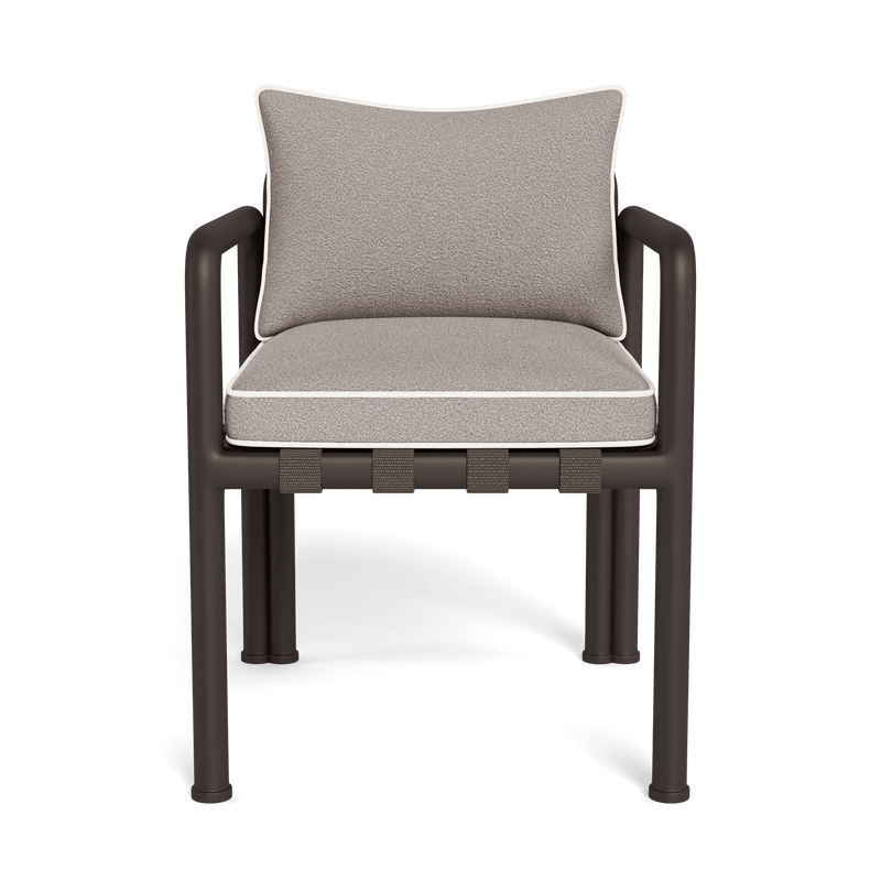 Parker Dining Chair | Aluminum Bronze, Riviera Stone, Panama Blanco