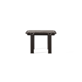 Parker Side Table | Aluminum Bone, Travertine Dark Grey,