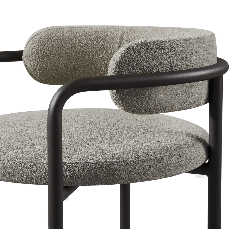 Porto Aluminum Club Chair | Aluminum Asteroid, Panama Grafito,