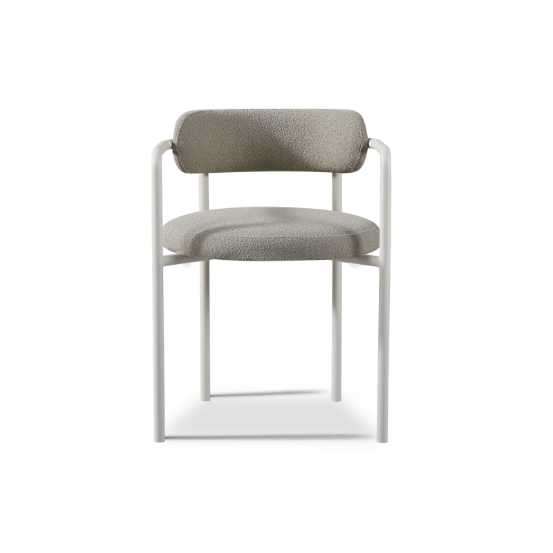 Porto Aluminum Dining Chair | Aluminum Asteroid, Panama Grafito,