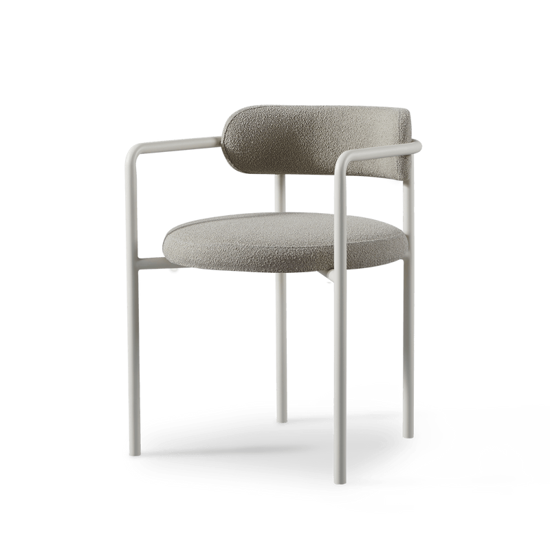 Porto Aluminum Dining Chair | Aluminum Asteroid, Panama Grafito,