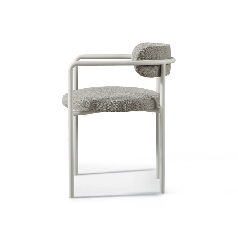 Porto Aluminum Dining Chair | Aluminum Asteroid, Panama Grafito,