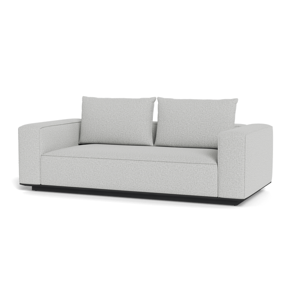 Santorini Outdoor 2 Seat Sofa | Aluminum Asteroid, Copacabana Sand,