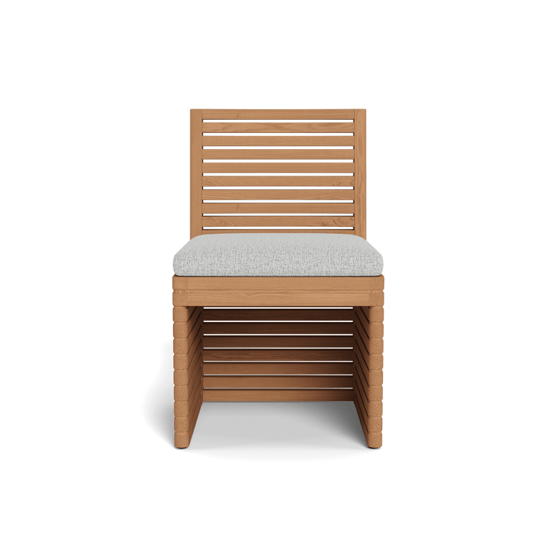 Tahiti Armless Dining Chair | Teak Natural, Copacabana Midnight,