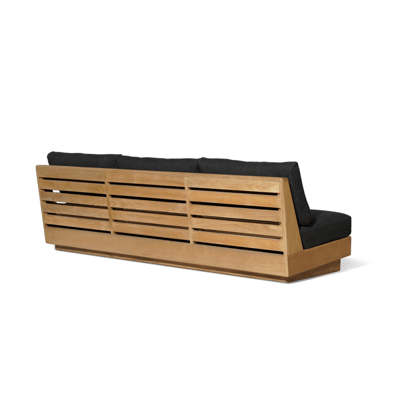Tulum 3 Seat Armless Sofa | Teak Natural, Copacabana Midnight,
