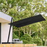 Versa Px Cantilever Umbrella Set | Aluminum Black, Aluminum Black, Flanelle