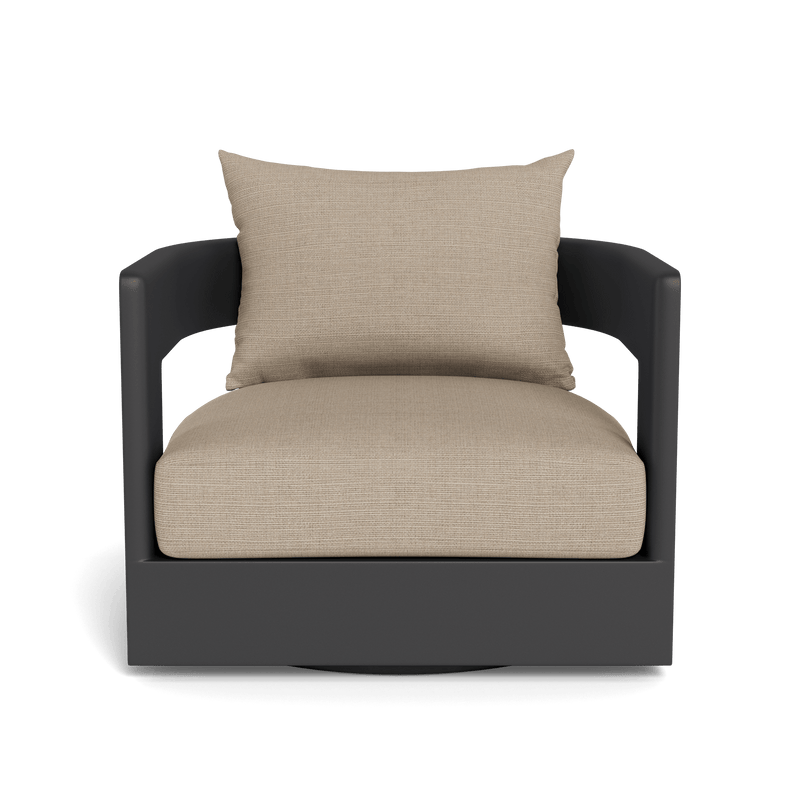VICTORIA ALUMINUM Swivel Lounge Chair | Aluminum Asteroid, Monterey Sand,