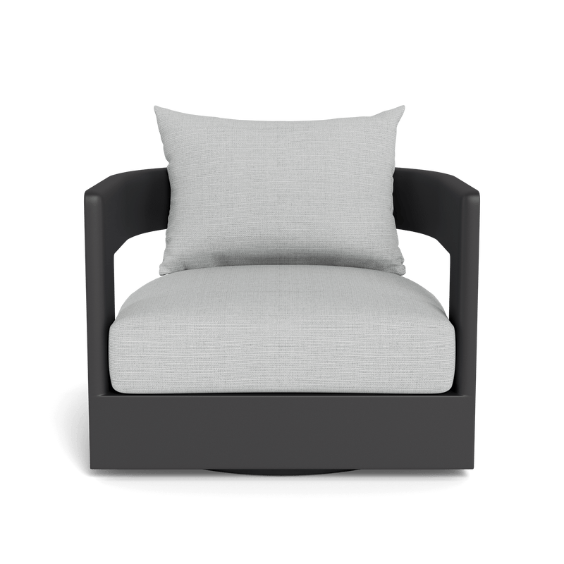 VICTORIA ALUMINUM Swivel Lounge Chair | Aluminum Asteroid, Monterey Silver,