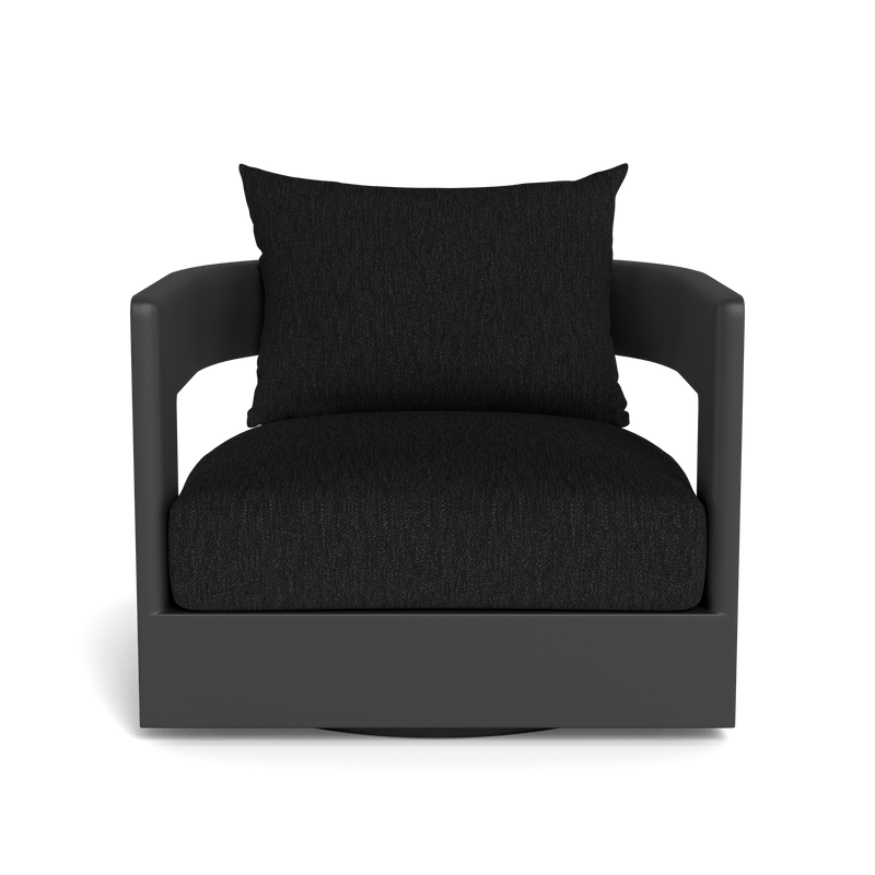 VICTORIA ALUMINUM Swivel Lounge Chair | Aluminum Asteroid, Pebble Charcoal,