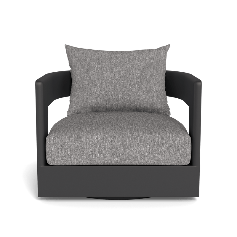 VICTORIA ALUMINUM Swivel Lounge Chair | Aluminum Asteroid, Pebble Fog,