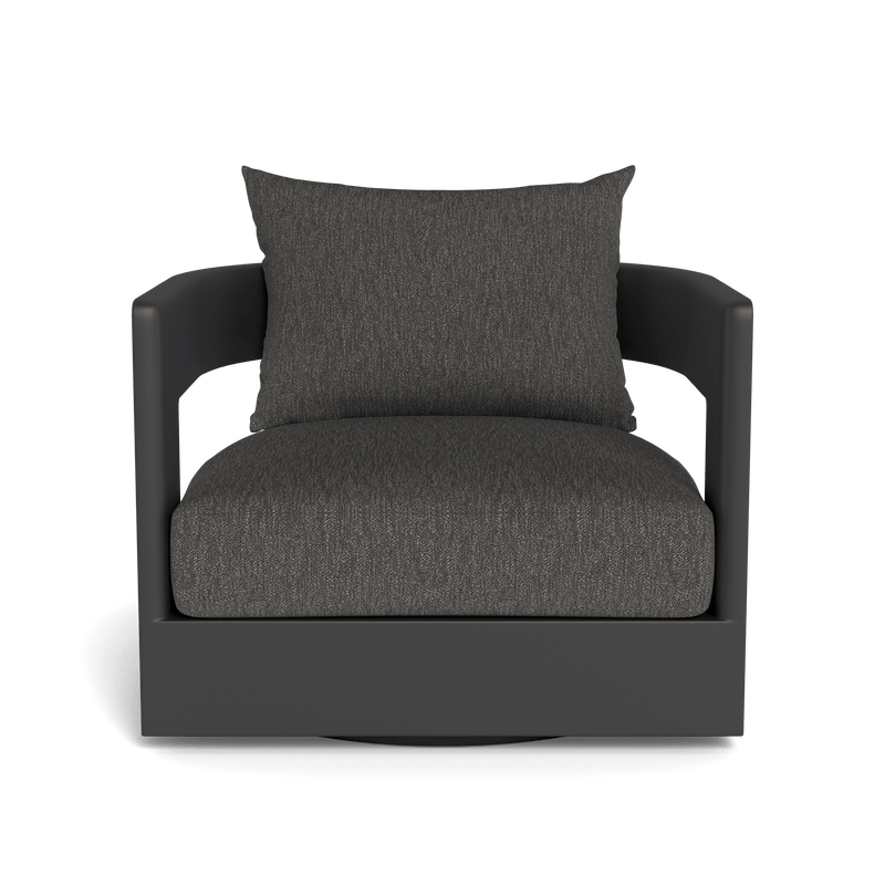 VICTORIA ALUMINUM Swivel Lounge Chair | Aluminum Asteroid, Pebble Smoke,