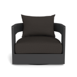 VICTORIA ALUMINUM Swivel Lounge Chair | Aluminum Asteroid, Stirling Flint,